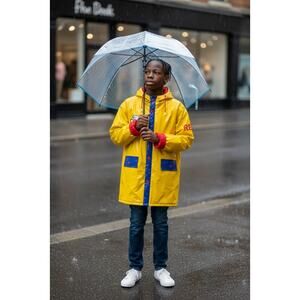 Wippette Kids Raincoat Size 5/6 |Fire Chief Hooded Jacket